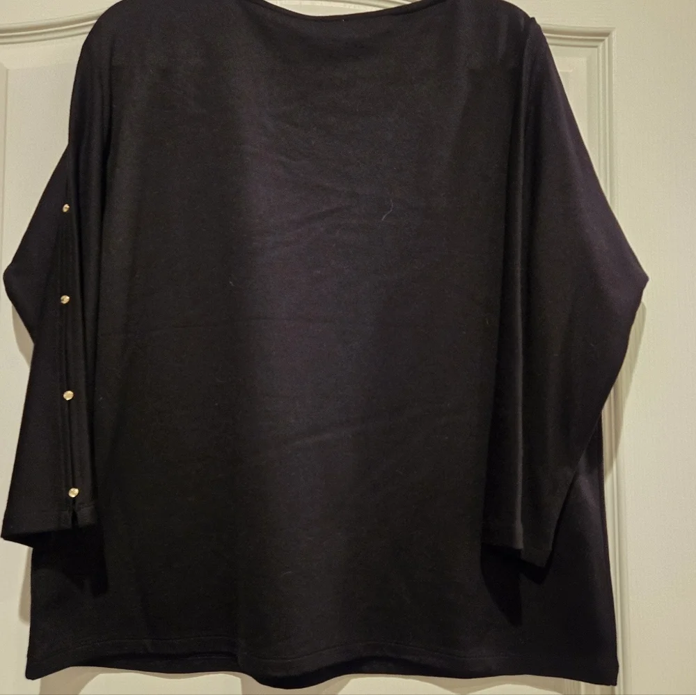 Anne Klein Black Crew Neck Sweater - Picture 6 of 6